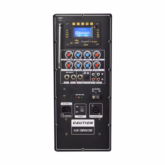 High End Private Label Mic Studio Monitor Powered Live 15 Inch Wireless Trolley Audio Loud Speaker